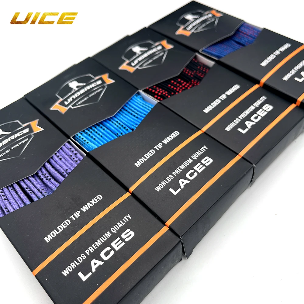 Hockey Skate Laces Skate Laces Dual Layer Braid Hockey Accessorie 84 96 108 120in Reinforced Waxed Tip For Sports Skates Ice Hockey Skates Shoe
