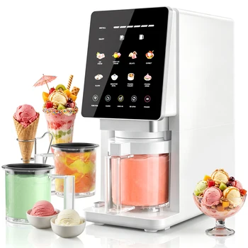 11 in 1 Ice Cream Maker with Recipe, Mix-in & Re-spin for Creamy Texture | 3 Pints Diary Free Keto-Friendly Frozen Dessert Machine, Frozen Treat, Yogurt, Sorbet, Gelato, Smoothie Bowls 1