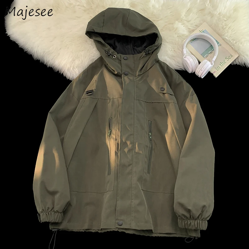 

Men Cargo Jackets Military American Streetwear Tactical Sporty Baggy S-3XL Clothing Camping Chaqueta Vintage Hooded Coats Unisex
