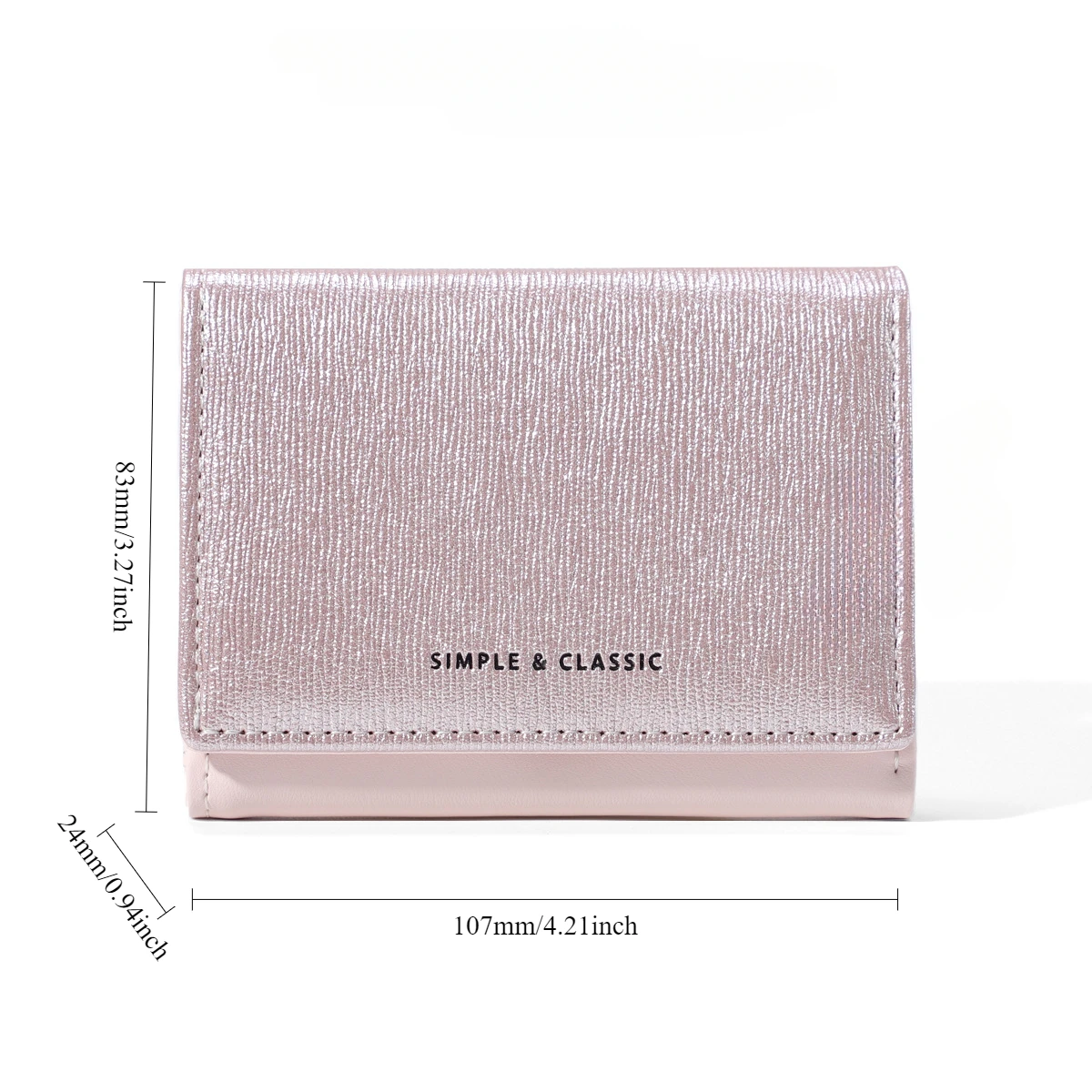 Minimalist Women's Card Bag Pearl Shining PU Wallet Fashion Gold and Silver Short Zero Wallet 6