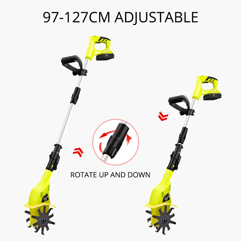 20V Handheld Electric Ripper Cultivator Garden Rotary Small Weeder