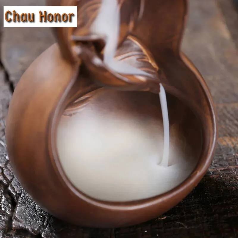 Backflow Incense Burners Ceramic Aromatherapy Furnace Gourd Smell Aromatic Home Office Incense Road Crafts Tower Incense Holder