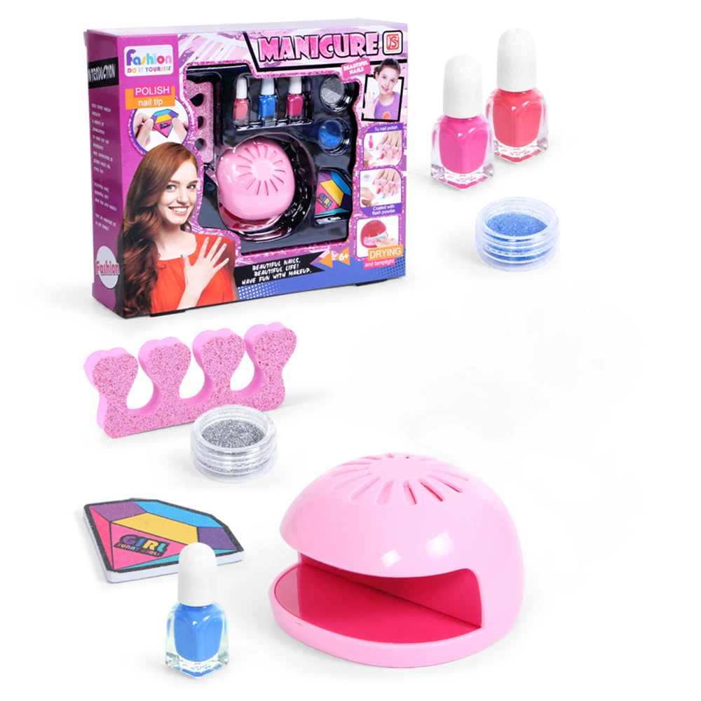 Makeup Toy Nail Art Toys 1 set DIY children's Nail Art Machine Beauty Birthday Halloween Christmas Thanksgiving Girl Gift