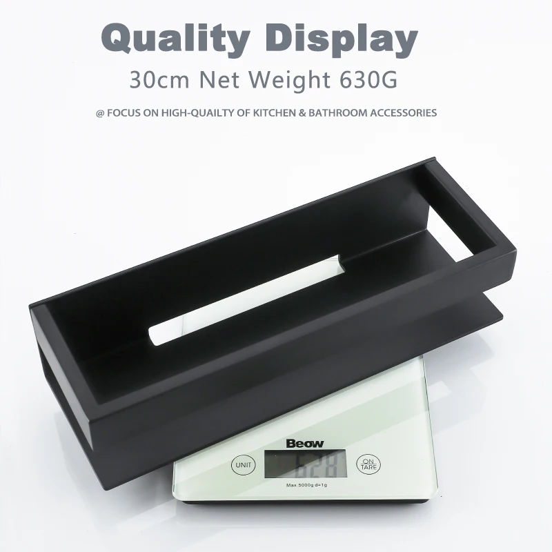 Bathroom Shelf Stainless Steel Wall Mount Shower Organizer Caddy Corner Black Kitchen Accessories Holder Toilet Storage Rack - Image 5