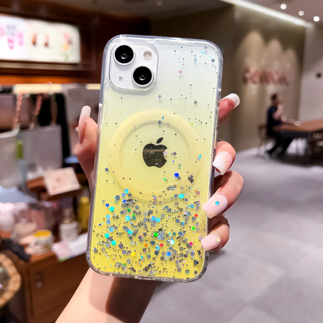 ตัวเลือกสินค้า เคสกลิตเตอร์ไล่สี Magsafe สำหรับ iPhone 17/16/15