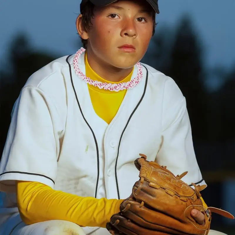 Braided Rope Baseball Necklace 18 Inches For Soccer baseball necklace