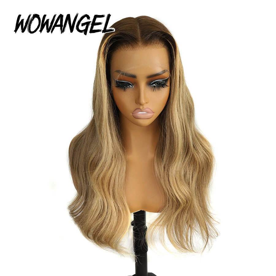Dark Root Blonde Highlight Wig Raw Human Hair Body Wave 5x5 Closure Wig 13x6 HD Lace Full Frontal Wig Pre Plucked Glueless Wig 4
