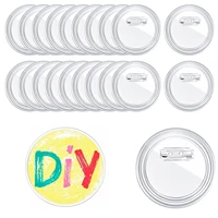 CLYAIYLC 3 inch  button badges with pins, transparent acrylic button badges with craft buttons, large photo button bad 1