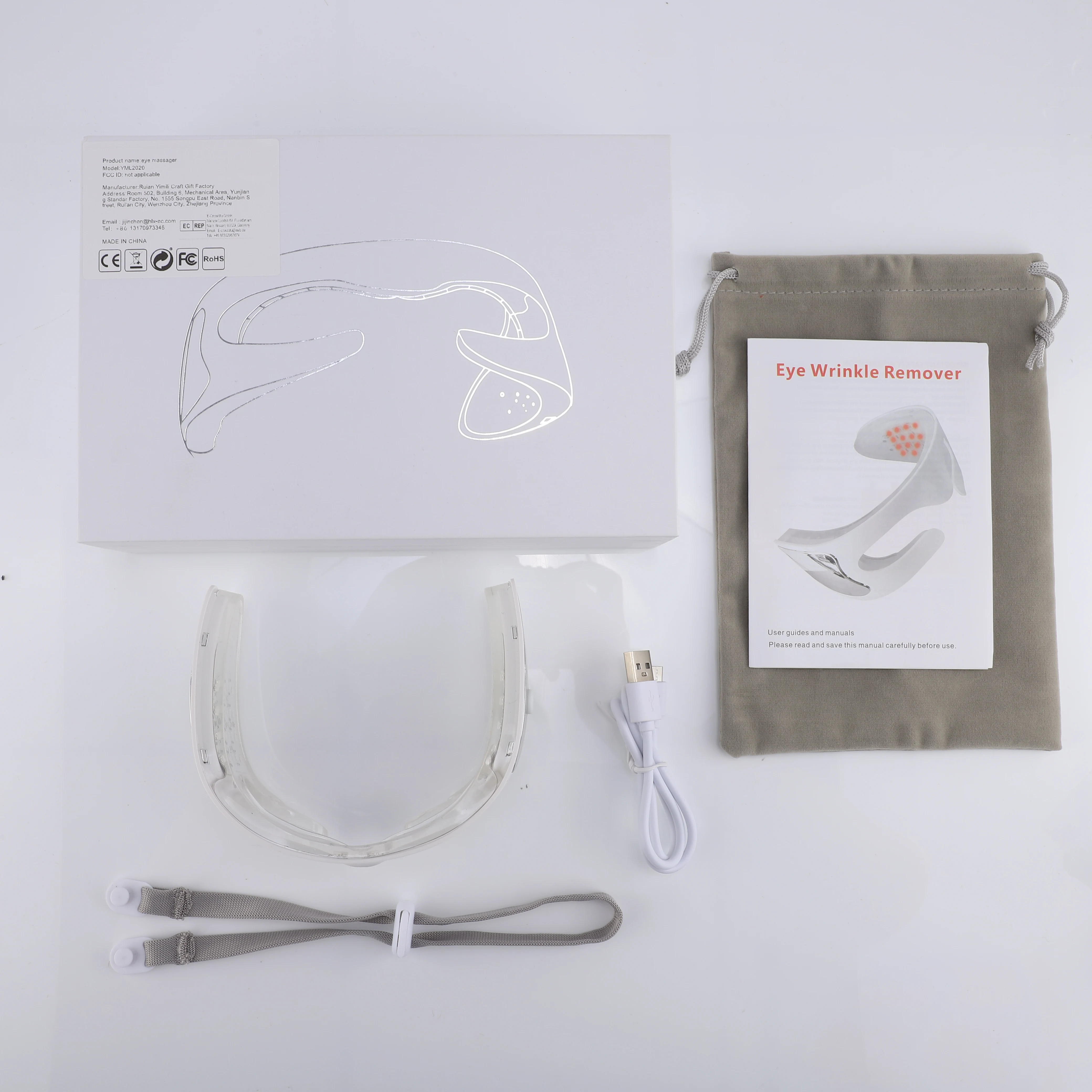 Red Light Therapy Eye Massager Anti-Aging Fade Fine Line Eye Massage Beauty Device Dark Circles Puffiness Removal Fatigue Relief