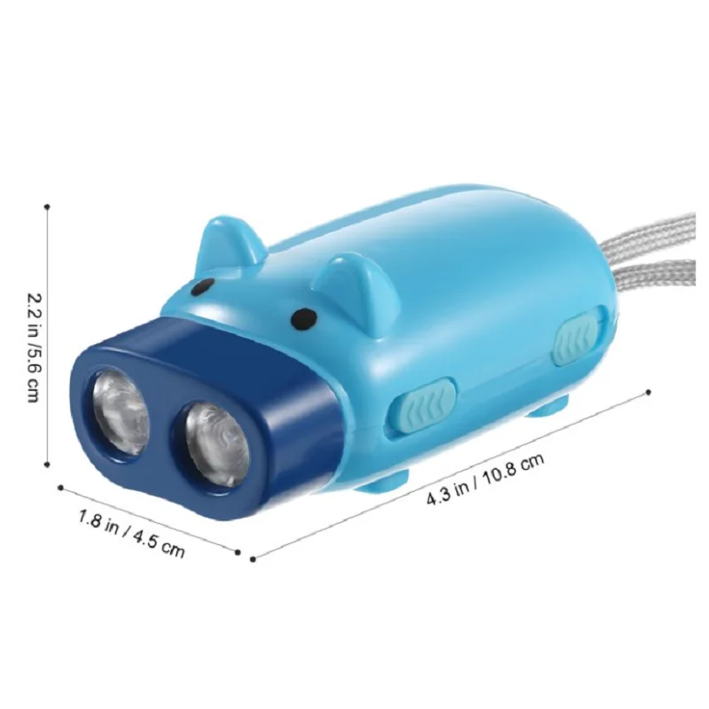 Mini Piggy Flashlight Plastic Children's Luminescence Toys Drop-Resistant Compression-Resistant Random Color