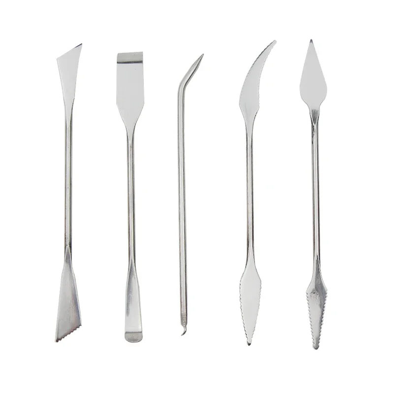 Stainless Steel 5Pcs Pottery Clay Carving Knives Ceramic Sculpting Tools Polymer