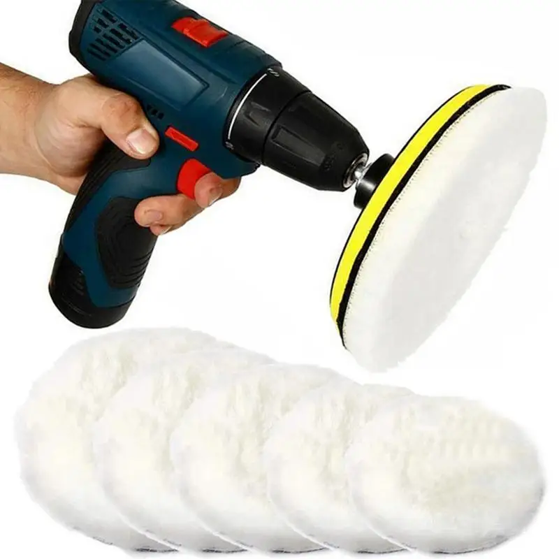 5Sizes75180mmCarWoolPolishingDiscCarWaxingPolishingBuffing