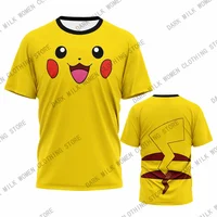 New Arrivals Pokémon Womens T-Shirts Tops Pokemon 3d Print T Shirt Trendy Summer Casual Short Sleeve Pikachu Cute Clothing Tees 1