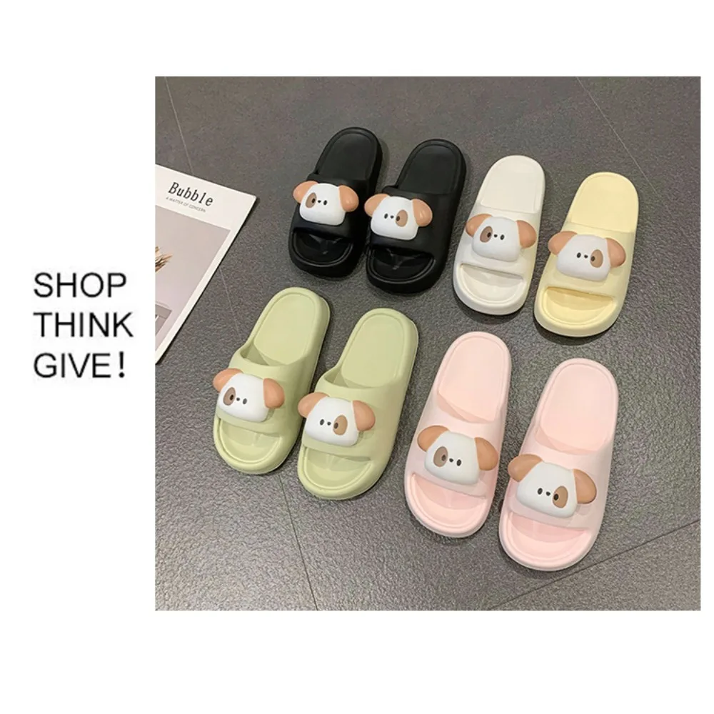 Cute Slippers Girls Summer New Indoor Home Step on Shit Sense Bathroom Thick Bottom Non-slip Outside To Wear Slippers