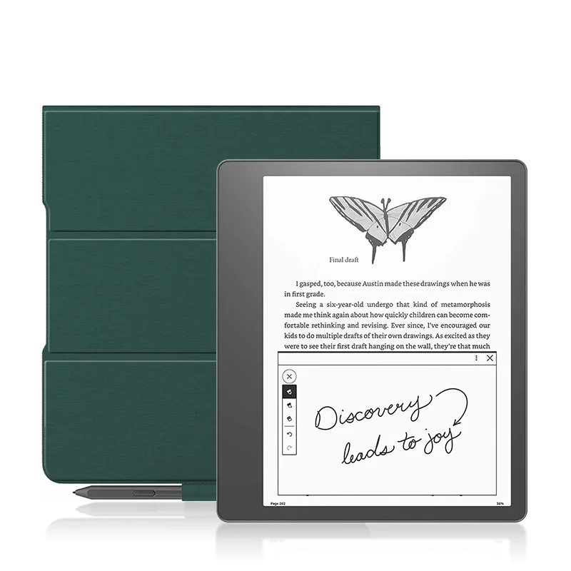 Étui Kwmobile Simili Cuir Pour Amazon Kindle Scribe (2022-2024) - Rabat Aimanté Noir