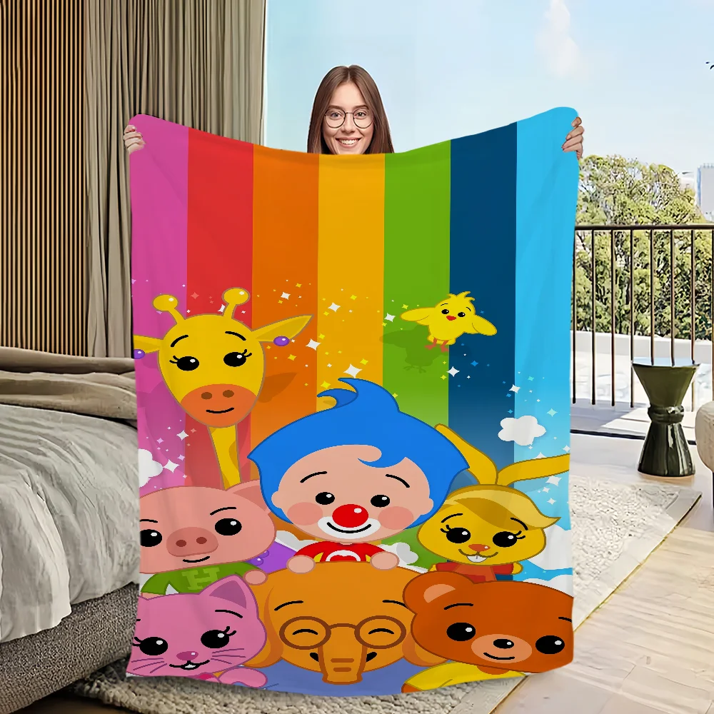 warm Cartoon soft plush Cute blanket suitable for sofa living P-Plim room office baby bedroom travel Plim gift Flannel 3