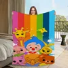 warm Cartoon soft plush Cute blanket suitable for sofa living P-Plim room office baby bedroom travel Plim gift Flannel 3