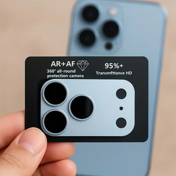 1 pz Protezione Fotocamera AR+AF HD per iPhone 17 Pro Max Pro, Anello in Metallo Alluminio Anti-graffio, Pellicola in Vetro Temperato a Copertura Totale per Lente