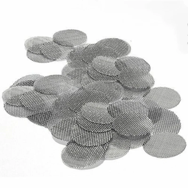 200/50pcs Smoking Tobacco Metal Filters Pipe Screen Gauze Hookah Water Pipe Stainless Steel Mesh Combustion Support Net 15~25mm 6