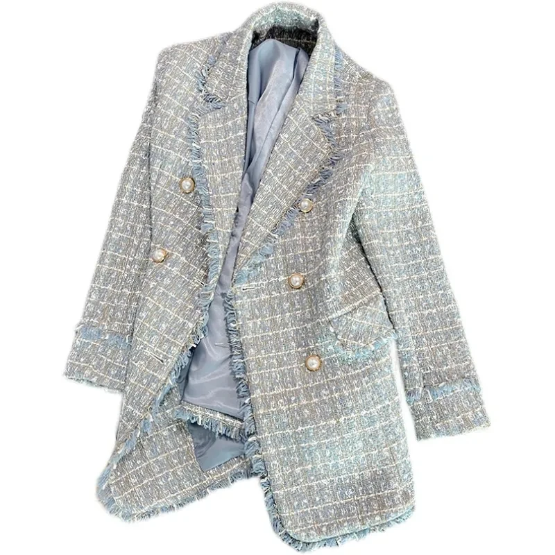 Fashion Spring Women's Jackets Luxury Lady Office Blazers Long Sleeve Suit Jacket Double Breasted Blazer Coat New In Outerwears