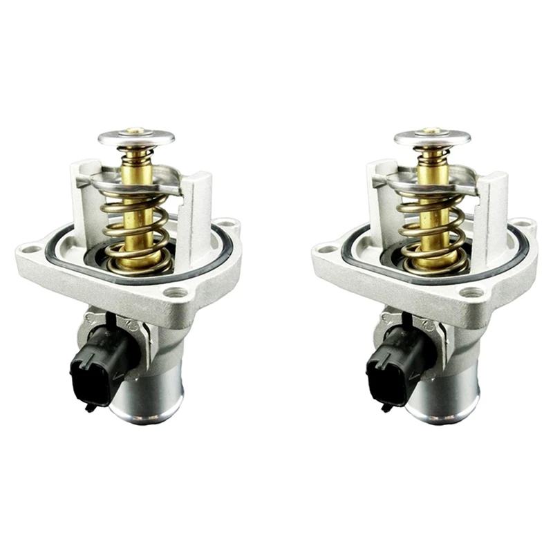 

2X Car Engine Coolant Thermostat Assembly + Housing For Chevrolet Aveo Cruze Sonic 96984104 55578419