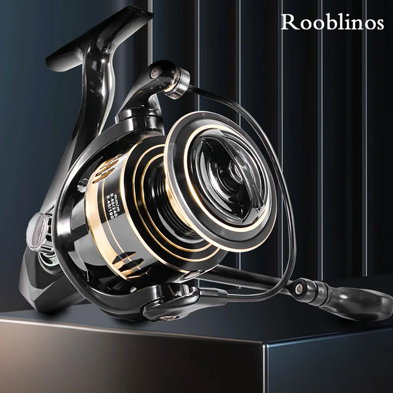Fishing Reel Rooblinos MG Spinning Reels Saltwater Freshwater Ultralight Metal Frame High Speed