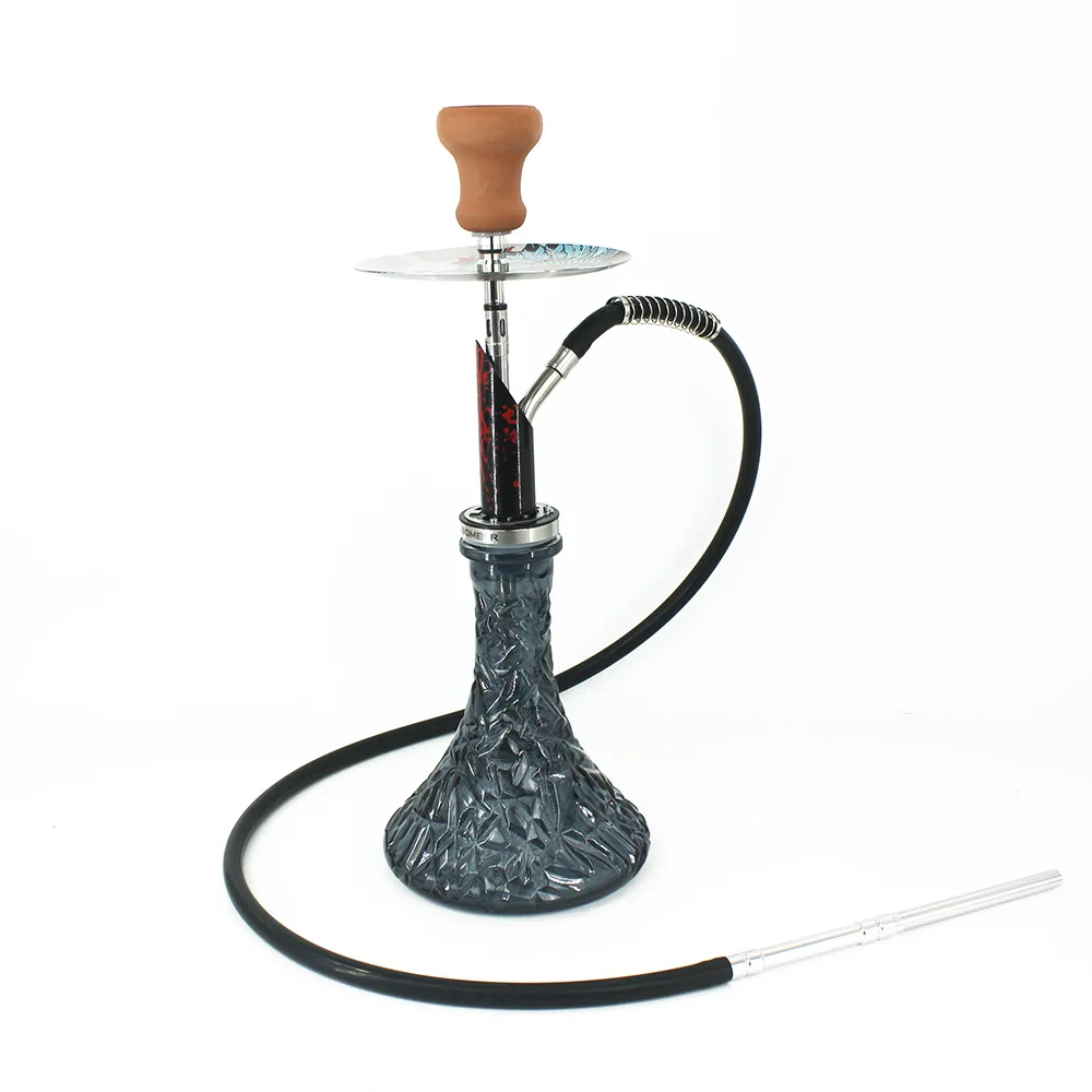 Stainless Steel Large Hookah Smoking Accessories, Complete Chicha Nargile Full Set, KTV Cool Shisha Hooka Kit, Colorful Elements