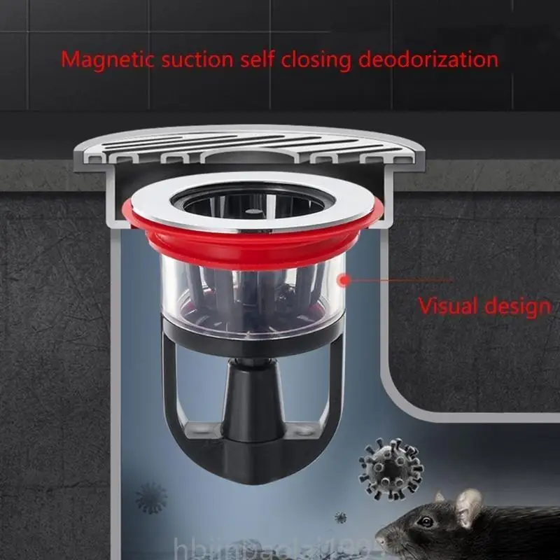 E74E Efficient Floor Drains ABS Floor Drain Deodorizer Easy Installation Odor Stopper