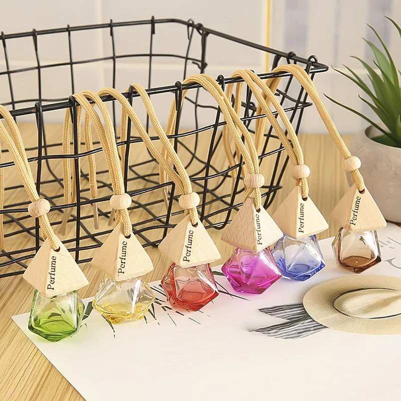 

10/30/50pcs 8ml Mini Perfume Bottle Essential Oil Perfume Empty Glass Bottle Refillable Bottles Car Pendant Personalized Gift
