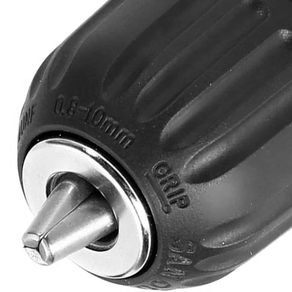 0.8-10mm Keyless Drill Chuck Converter 3/8"-24UNF Thread Quick Change Adapter 1/4" Hex Shank