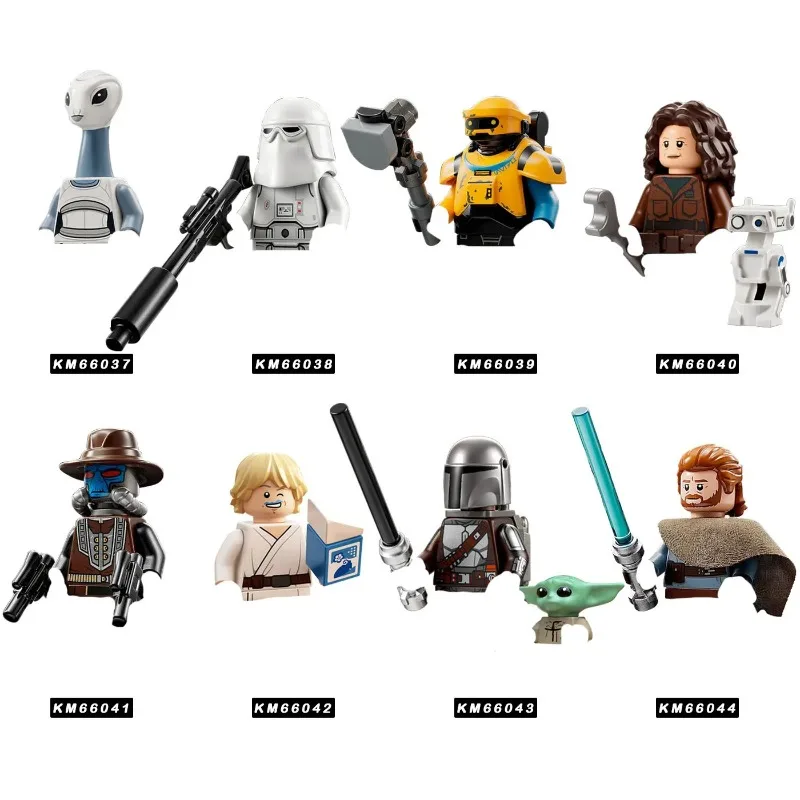 

star warsKM66037-66044Clone Soldier Mini Robot Figure Building BricksBB8 Small Particle Building Blocks Toys Boy Anime