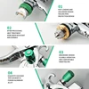 HVLP Professional Spray Gun 1.4/1.7/2.0/2.5mm Steel Nozzle Gravity Spray Gun Portable Car Paint Spray Gun DIY Spray Paint Kit 4