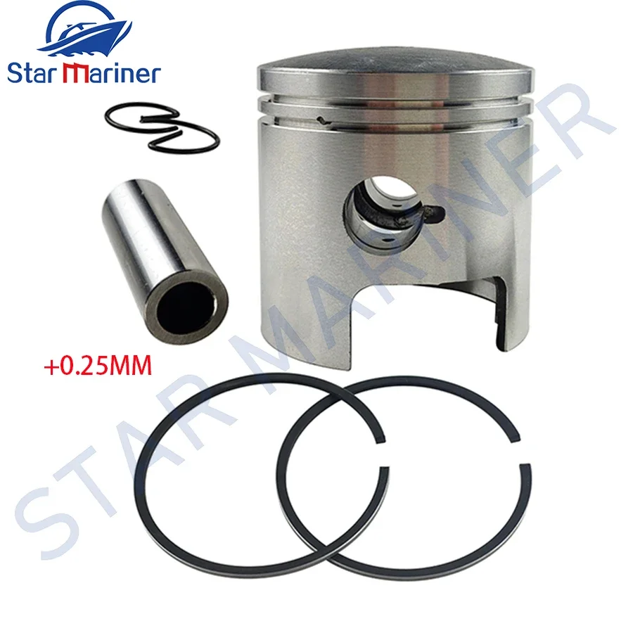 

12100-96353-025 PISTON SET 71.25MM For Suzuki Outboard Motor 2T 25HP 30HP DT25 FT30 12110-96353 12110-96300 Boat Engine Replaces