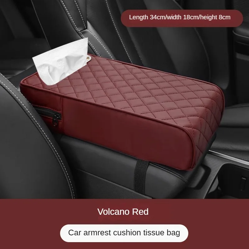 Car Armrest With Tissue Box Holder Memory Foam Height Pad Universal Auto  Center Armrest Protective Cover Cushion Support - AliExpress