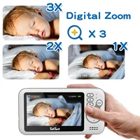4.3 Polegada vídeo monitor do bebê com zoom digital câmera de vigilância visão noturna automática intercomunicador em dois sentidos babá segurança - Imagem 5
