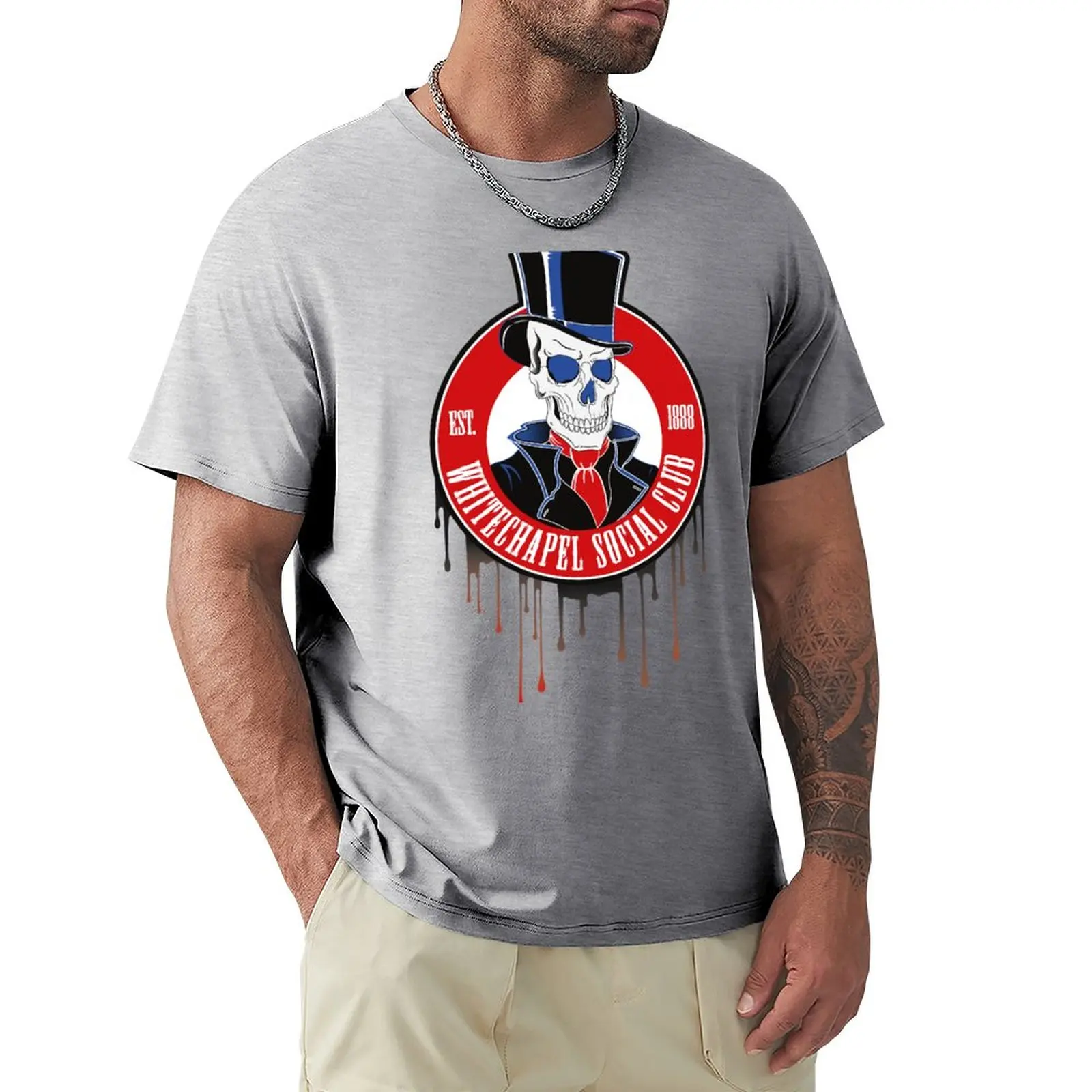 

Whitechapel Social Club T-Shirt vintage korean fashion black t shirts for men