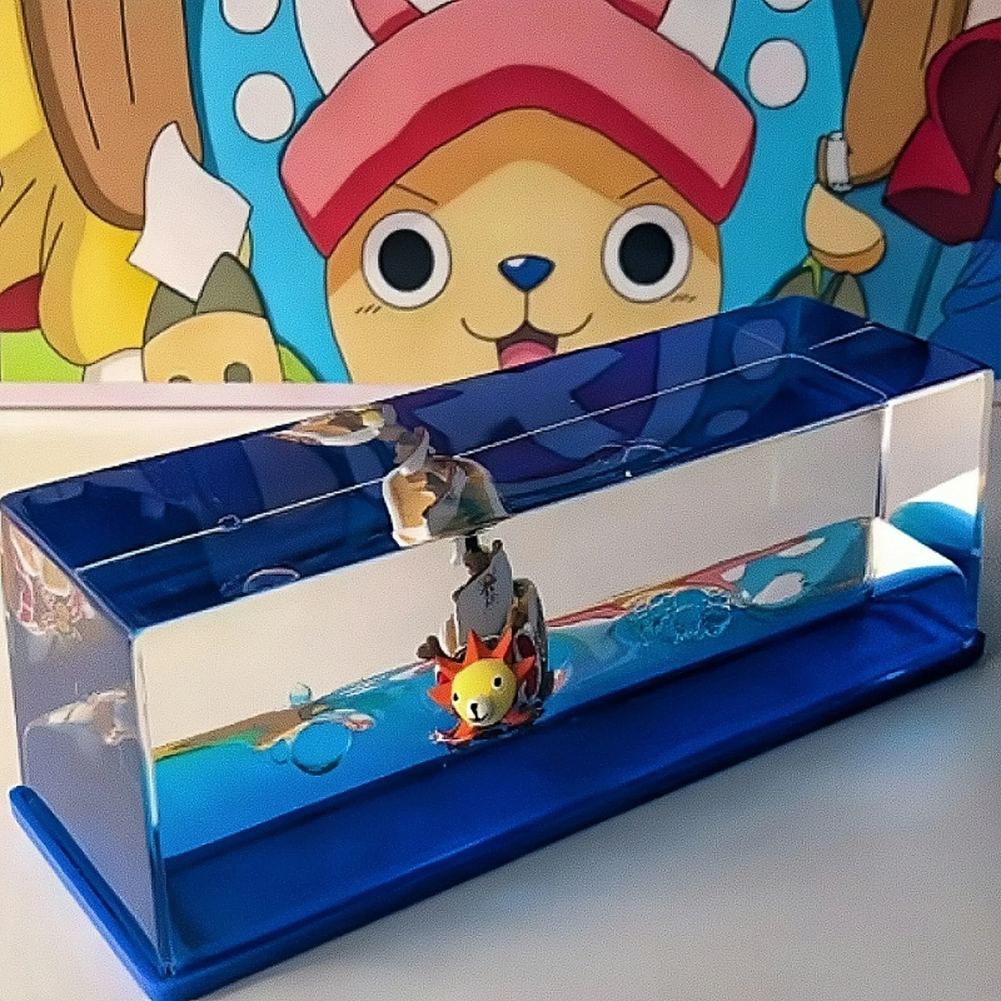 

Anime One Piece 3d Ship Fluid Drift Bottle Going Merry Thousand Sunny Floating Boat Home Decor Decompression Toy Kid Adult Gifts
