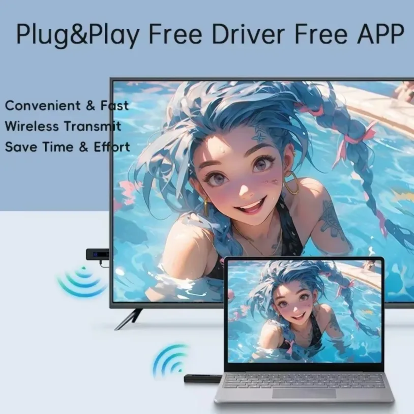 1080P 50M Wireless HDMI-Compatible Video Audio Transmitter Receiver Extender Display Screen Adapter Dongle For TV Monitor PC