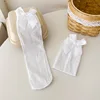 Girls' Bow Socks Spring/Summer Thin Velvet Stacked Socks Summer Mesh Baby Knee Socks 3