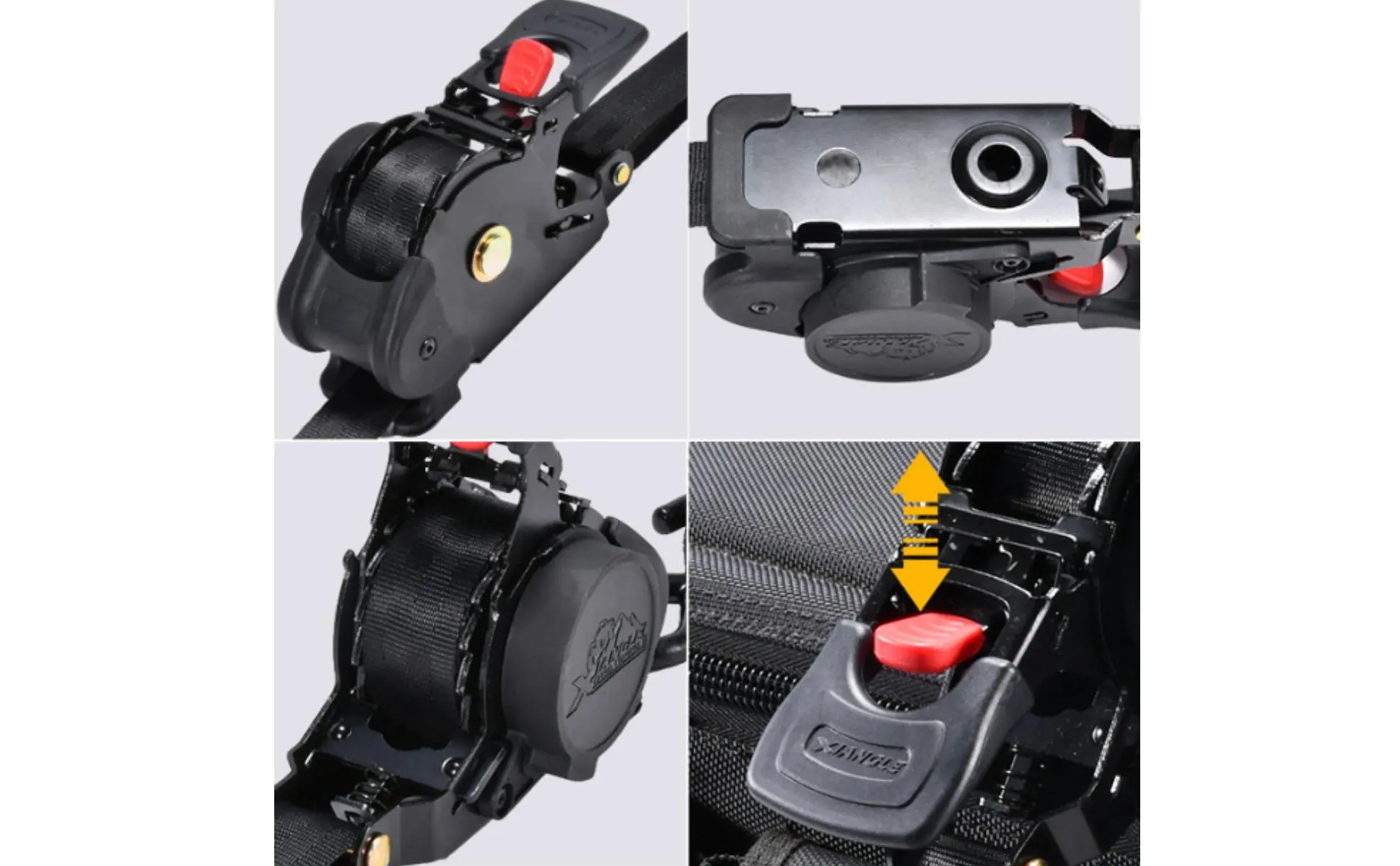 Retractable Ratchet Strap Instant Release Mechanism Retractable Ratchet Straps Automatic-Retracting Freight Strap High-Strength