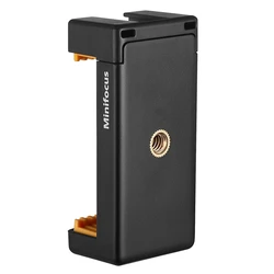 Vlog Tripod Mount Adapter with Cold Shoe and 1/4 Screw Holes for Smartphone Accessories (Yellow)
