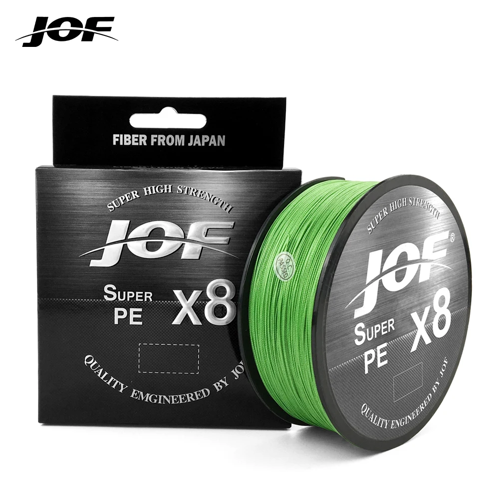 JOF 멀티 필라멘트 낚싯줄, 일본 꼰 줄, 잉어 낚시 액세서리, 15-100LB Pe 줄, 8 가닥, 150 m, 300 m, 500m