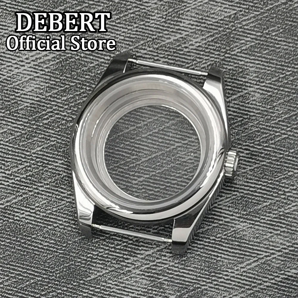 

36mm / 39mm Silver Watch case Fit NH35 NH36 PT5000 ETA 2824 2836 Miyota 8205 8215 821A Movement Sapphire glass Case