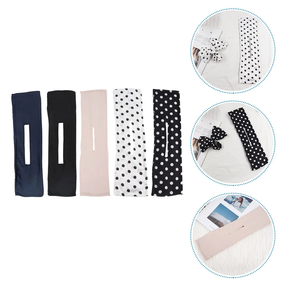 5 Pcs Rotating Hair Band Curlers for Women Lazy Bun Maker Thin Small Elastic Bands Fabric Braiding Tools Miss