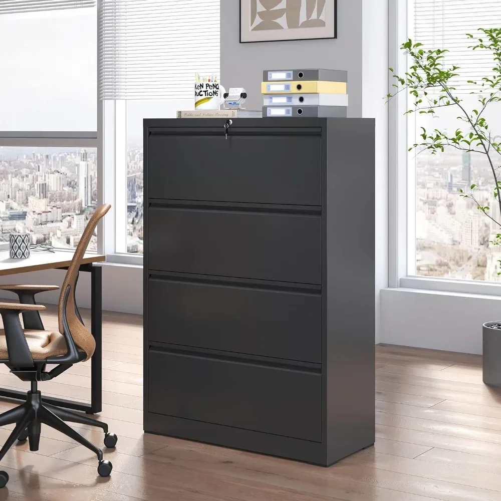 Metal Filing Cabinets for Home Office 4 Drawer Lateral File Cabinet With Lock Accessories Furniture