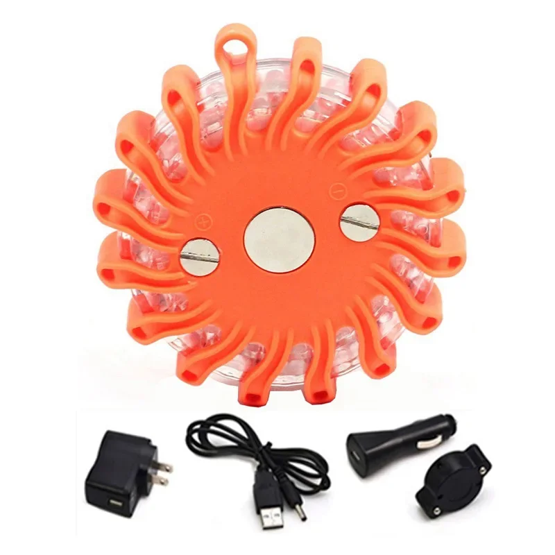 6ps kit rechargeable warning light flashing traffic barrier safety car truck LED SAFETY LIGHT
