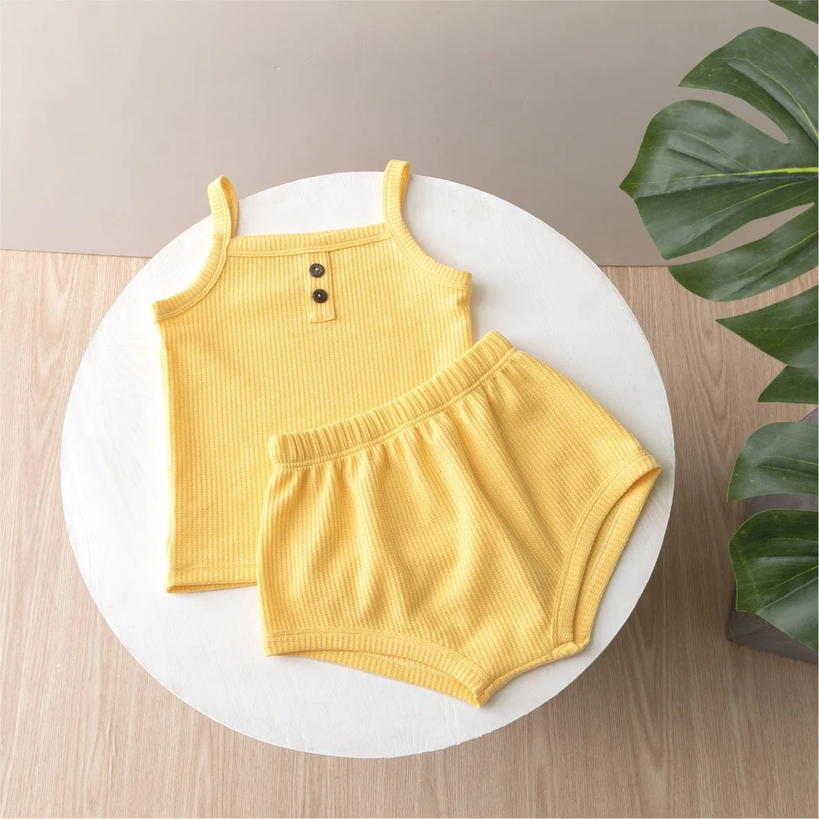 Baby Summer Clothing New Soft Homewear Newborn Baby Boys Girls Clothes Cool Camisole With Short Jumpsuit Outfits Kids Costume - 6