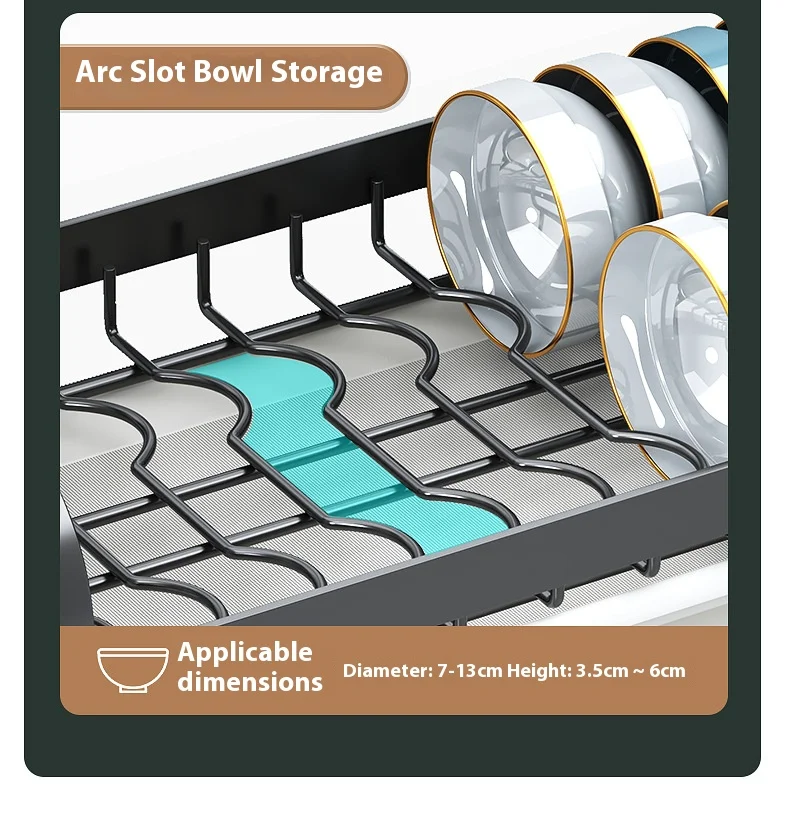Multifunctional Kitchen Storage Rack - Bowl Dish  Chopstick Organizer