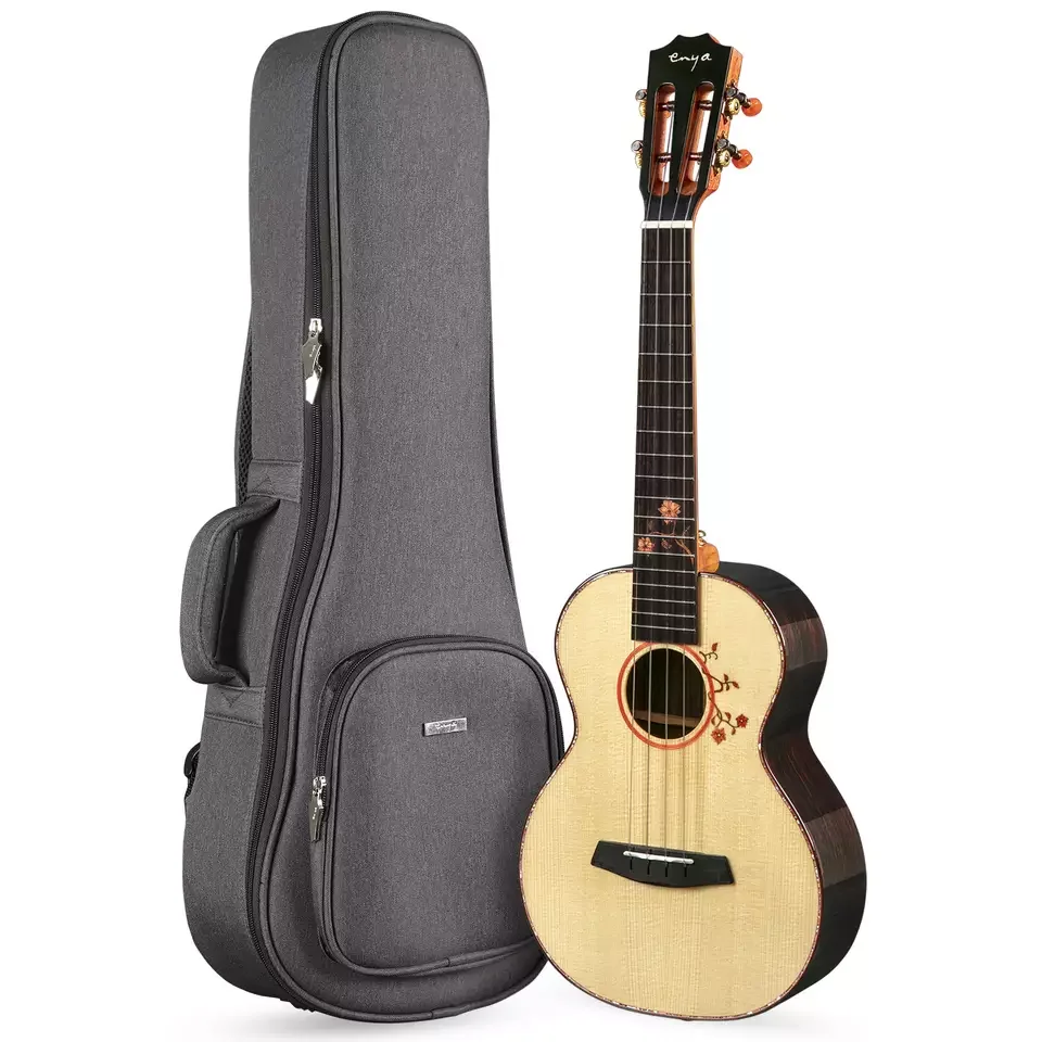 

Enya Concert Tenor S1 Ukulele Solid Engelman Spruce Top with Solid Rosewood Back and Sides High Gloss Ukelele with Gig Bag