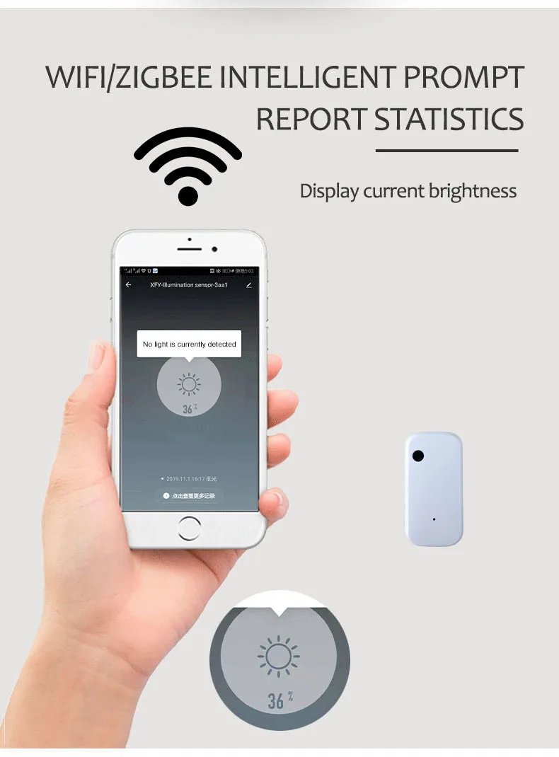 Tuya Smart WiFi/ZigBee Light Sensor Illumination Brightness Detector Automation